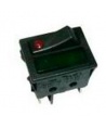 INTERRUPTOR ROJO+PILOTO VERDE RF.9519  15 A  30X22MM