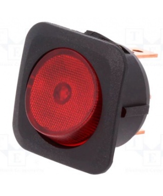 INTERRUPTOR LUMINOSO 16A TECLA ROJO 2 CONTACTOS REDONDO
25X25 MM 230V RF.R13-203B-01-BR