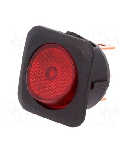 INTERRUPTOR LUMINOSO 16A TECLA ROJO 2 CONTACTOS REDONDO
25X25 MM 230V RF.R13-203B-01-BR