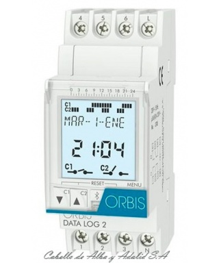 INTERRUPTOR HORARIO DIGITAL  ORBIS DATA LOG 230V