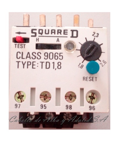 RELE TERMICO 5.5-8 AMP. MINI TD5.5 CLASS 9065 SQUARE. 