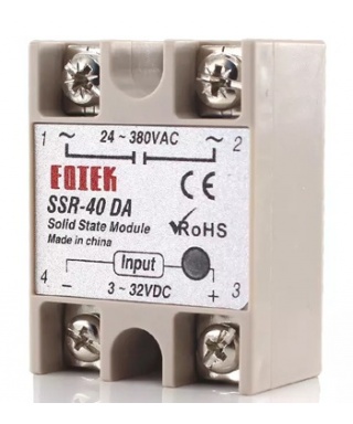 RELE ESTADO SOLIDO SSR-40 DA ENTRADA 3-32 VDC SALIDA 24-380 VAC