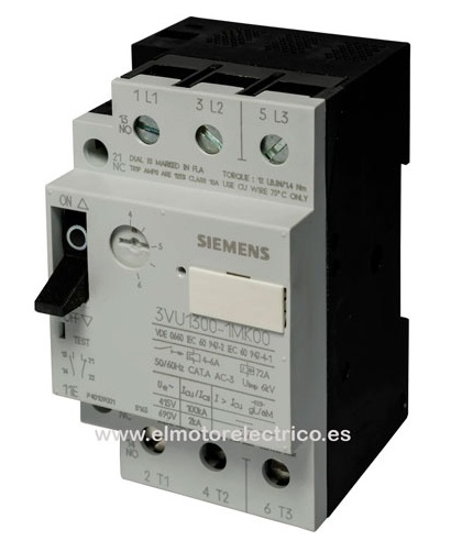 DISYUNTOR GUARDAMOTOR 4-6 AMP 3VU1300-1MK00 11E 1NO+1NC SIEMENS
