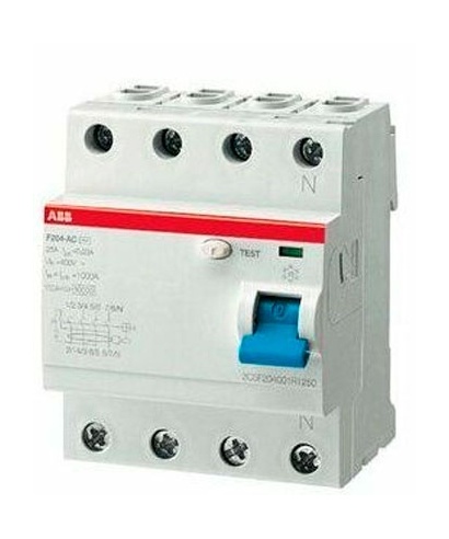 DIFERENCIAL F204 AC-80/0.03 ABB 80A 220V 4P 2CSF204001R1800 *