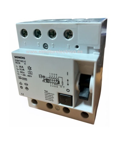 DIFERENCIAL 5SM1 642-6 25A 4 POLOS 300mA SIEMENS