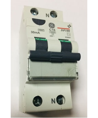 MAGNETOTERMICO DIFERENCIAL 1 POLO+NEUTRO 16A GE DP100 C16/030  608867