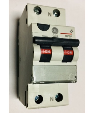 MAGNETOTERMICO DIFERENCIAL 1 POLO+NEUTRO 32A GE DP60 C32/030  608666