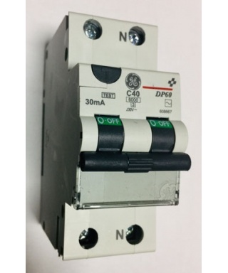 MAGNETOTERMICO DIFERENCIAL 1 POLO+NEUTRO 40A GE DP60 C40/030  608667