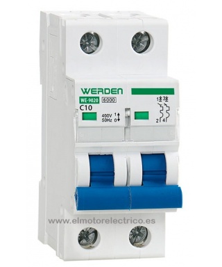 MAGNETOTERMICO BIPOLAR 16A WERDEN