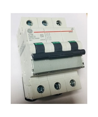 MAGNETOTERMICO TRIPOLAR 10 AMP EP63 C10 674019 GENERAL ELECTRIC