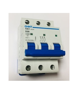 MAGNETOTERMICO TRIPOLAR 25 AMP 3P NB1-63H D25 CHINT
