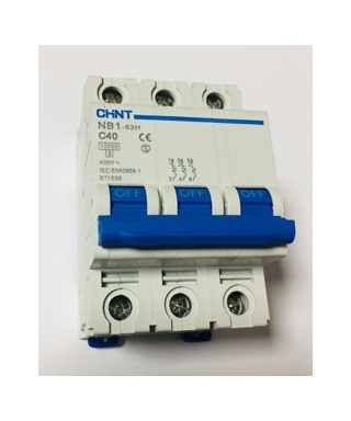 MAGNETOTERMICO TRIPOLAR 40 AMP 3P NB1-63H C40 CHINT