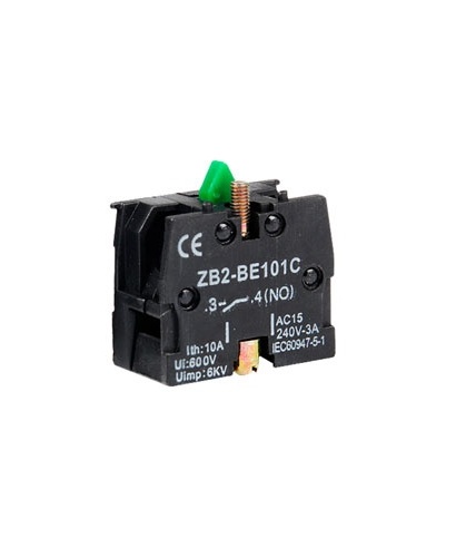 CUERPO ZB2BZ102 CON CONTACTO AUXILIAR ZB2-BE102 1-2 NC ROJO CERRADO TELEMECANIQUE