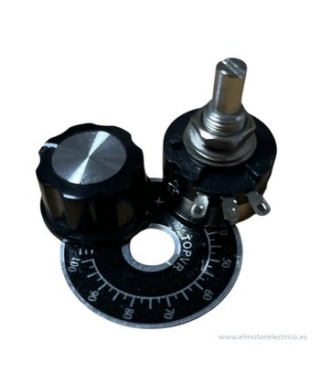POTENCIOMETRO METALICO 10 K CON RUEDA Y BOTON