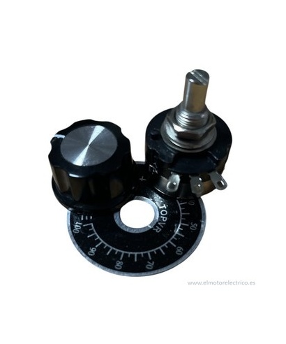 POTENCIOMETRO METALICO 10 K CON RUEDA Y BOTON