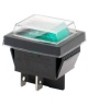 PULSADOR VERDE 30x22mm 230 V RF. XCK019 CON FUNDA PROTECTORA