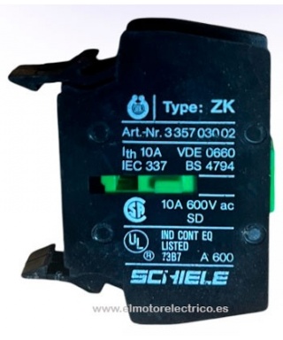 CONTACTO AUXILIAR ZK 3.357.03002 3-4 SCHIELE