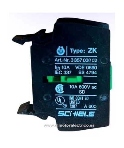 CONTACTO AUXILIAR ZK 3.357.03002 3-4 SCHIELE