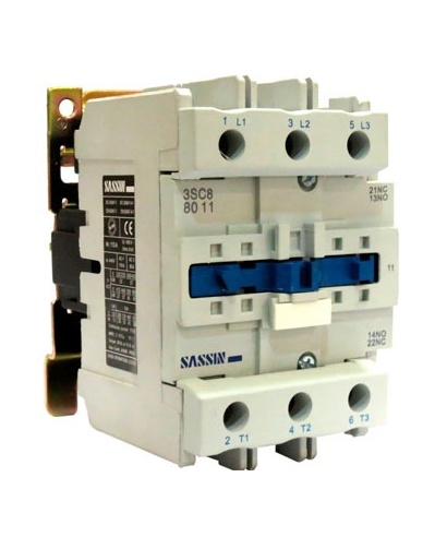 CONTACTOR 40 AMP. 220V 18.5 KW 3SC8-4011 1NO+1NC SASSIN.
