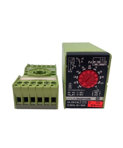 TEMPORIZADOR CSN2-65 24V CON BASE MULTICOMAT