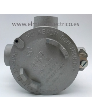 CAJA EMPALME NORTEM GUA-GUT 3 TOMAS DE 3/4" ANTIDEFRAGANTE CON TAPA DE APERTURA ROSCADA  ALEACION DE ALUMINIO