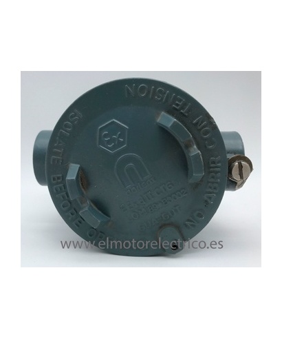CAJA EMPALME NORTEM GUA-GUT 2 TOMAS DE 1/2" ANTIDEFRAGANTE  CON TAPA DE APERTURA ROSCADA  ALEACION DE ALUMINIO
