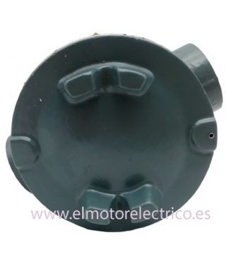 CAJA EMPALME REDONDA ANTIDEFRAGANTE 2 TOMAS DE 3/4" 70MM ALTO CON TAPA DE APERTURA  ALEACION DE ALUMINIO