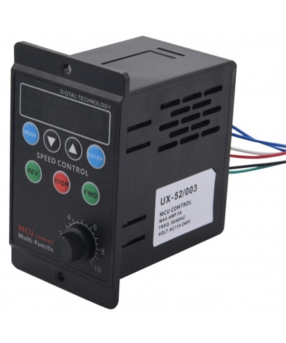 REGULADOR DE VELOCIDAD PARA MOTORES MONOFASICOS HASTA MAX.400W CARGA MAX.3A VOL. 220-240
SALIDA 0-30A CONTINUA 20A