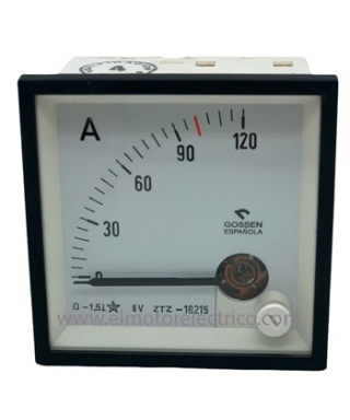 AMPERIMETRO ANALOGICO 0-120 6.5X6.5  V