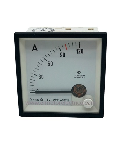 AMPERIMETRO ANALOGICO 0-120 6.5X6.5  V