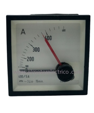 AMPERIMETRO ANALOGICO 0-480 6.5X6.5  