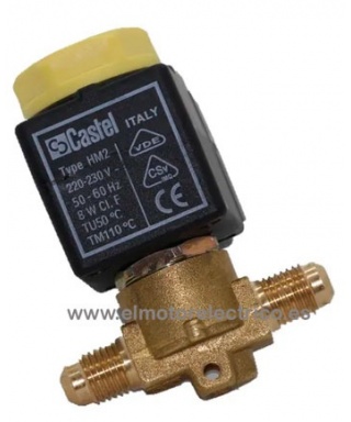 VALVULA SOLENOIDE CASTEL 1020/2A6 1/4 ROSCAR 8W 220V 