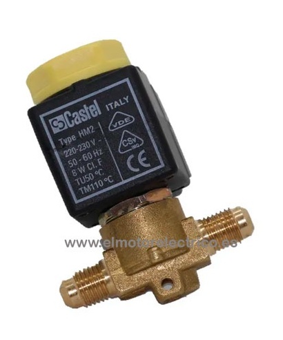 VALVULA SOLENOIDE CASTEL 1020/2A6 1/4 ROSCAR 8W 220V 