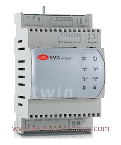 DRIVER DE GESTION DE DOS VALVULAS DE EXPANSION ELECTRONICA
CAREL EVD0000T50 RECUPERADO SIN USO 