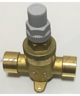 VALVULA MANIOBRA 6420/4 CASTEL 1/2  PASO RECTO CON CAPUCHON  PARA SOLDAR