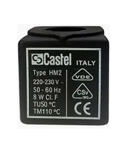 BOBINA DE VALVULA SOLENOIDE TIPO CASTEL HM2 220 V 8W TU50
50-60HZ