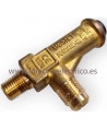 VALVULA SEGURIDAD EN ANGULO 3060/23C300 CASTEL 1/4 NPT X 3/8 SAE 30bar