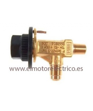 VALVULA SEGURIDAD EN ANGULO 3060/34 CASTEL 3/8 NPT X 1/2 SAE 30BAR