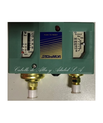 PRESOSTATO DOBLE DNS-D606XM/061G3047  DANFOS SAGINOMIYA LP-0,6-6BAR HP8-30 BAR REGULABLE REARME MANUAL