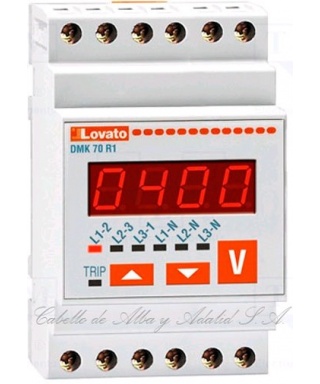 Medidor de Tensión AC Modular Electric Voltimetro DMK 70 R1 Lovato