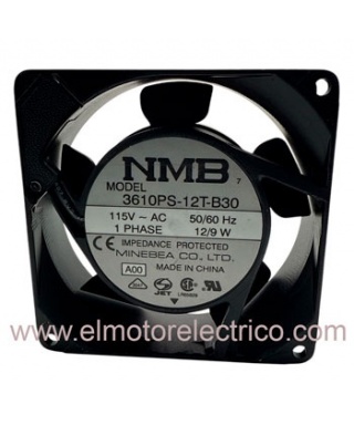 VENTILADOR AXIAL 3610PS-12T-B30 115V 12/9W NMB