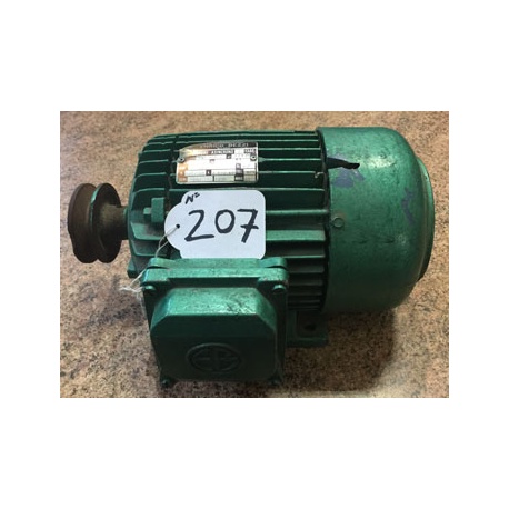 MOTOR TRIF. 1.5 CV 3000 RPM PATAS B3 220/380V Enrico Bezzi MS802-2 B3 USADO Nº 207