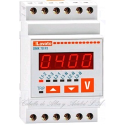 Medidor de Tensión AC Modular Electric Voltimetro DMK 70 R1 Lovato