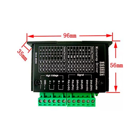 CONTROLADOR MOTOR PASO A PASO NEMA TB6600  17/23 DC9-42VDC