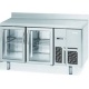 MESA REFRIGERADA SERIE 600 MARCA  INFRICO 1,5 MTS 2 PUERTAS DE CRISTAL MODELO BMPP 1500 CR