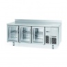 MESA REFRIGERADA SERIE 600 MARCA  INFRICO 2 MTS 3 PUERTAS DE CRISTAL MODELO BMPP 2000 CR