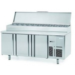 MESA REFRIGERADA SERIE 600 MARCA  INFRICO 2 MTS, 3 PUERTAS PARA ENSALADA ,MODELO BMPP 2000 EN C/TAPA