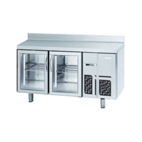 MESA REFRIGERADA GASTRONORM 1/1 SERIE 700   INFRICO MODELO BMGN 1470 CR 2 PUERTAS DE CRISTAL