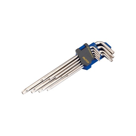 JUEGO LLAVES TORX INVIOLABLE LARGAS 9 PIEZAS ALYCO.