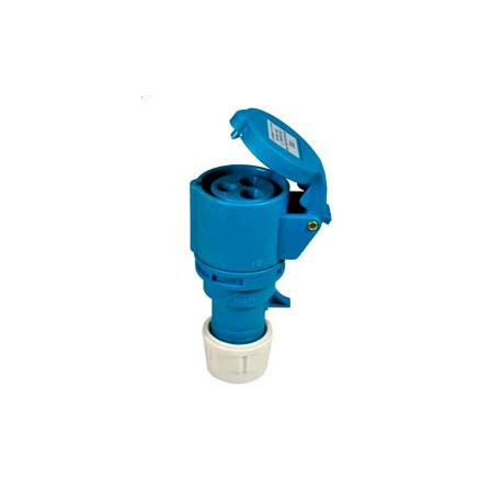 BASE HEMBRA AEREA 2P+T 16A IP44